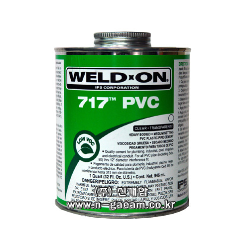 PVC 접착제(투명)WELDON 717, 473ml